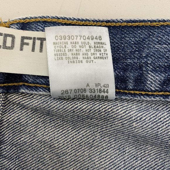 Levis Strauss 550 Jeans Mens 34x30 Distressed Paint Baggy Relaxed Fit Denim - Picture 14 of 15